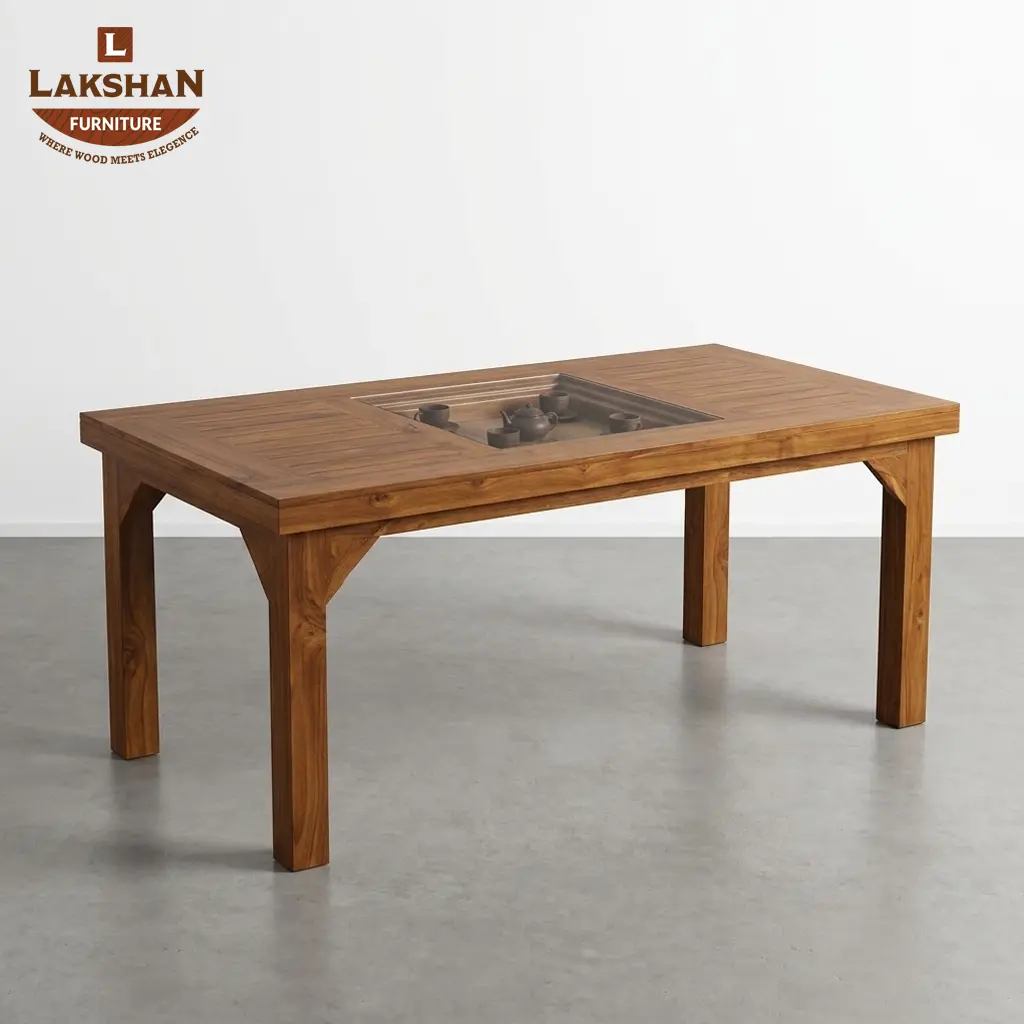 Teak Tray Pati Dining Table - View 1